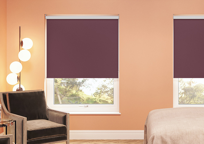 Rimini (Blackout), Plum - Twist&Fit Roller Blind - Image 3
